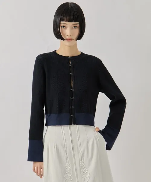 カーディガン 「TAN/タン」「STUDIOUS別注」CARDIGAN/リブニットカーディガン レディース