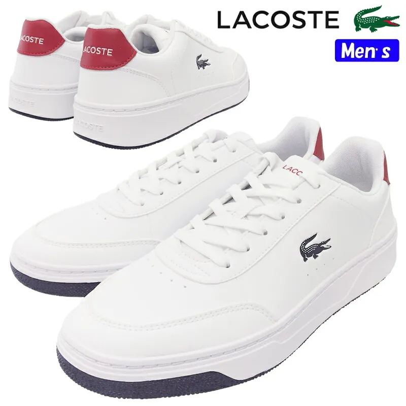 LACOSTE ラコステ COURT PRO 225 2 SMA メンズ ローカットスニーカー 50SMA0074 ホワイト/ネイビー/レッド(407) カジュアル 合皮 WHITE 紐靴 レースアップ 普段履き シンプル
