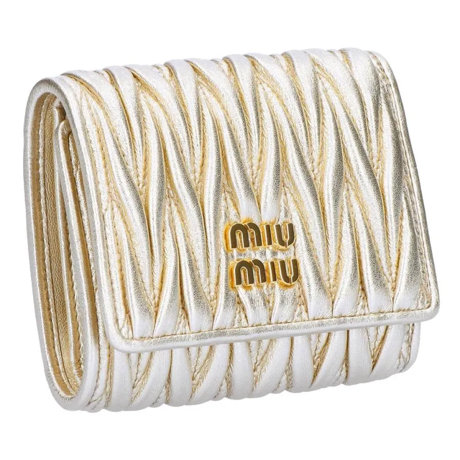 【お取り寄せ】 【並行輸入品】 ミュウミュウ MIUMIU 折財布 三つ折り財布 MATELASSE マテラッセ マトラッセ 5MH033 AFPP F0846 PIRITE