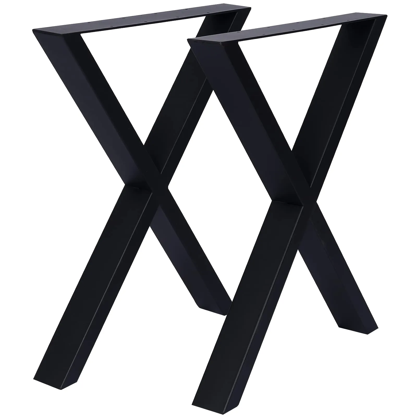 X テーブルレッグ 28インチ x 24インチ、高耐久スチールワイドデスクレッグ、容量2200ポンド、X-Frameダイニングテーブルレッグ、コーヒーデスクレッグ、Pre-Dr