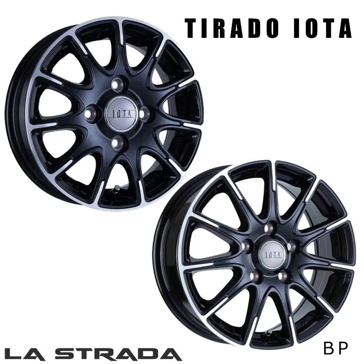 15インチ 4H100 6J 6J+45 4穴 ホイール 【1本単品 新品】 ブラックポリッシュ (BP) TIRADO IOTA (BP) 送料無料 ラストラーダ