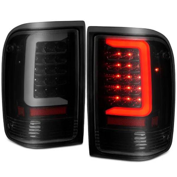 【USA在庫あり】 anz311360 ANZO 1993-1997 フォード  Ranger LED Tail Lights w/ Light Bar ブラック Housing Smoked Lens JP店