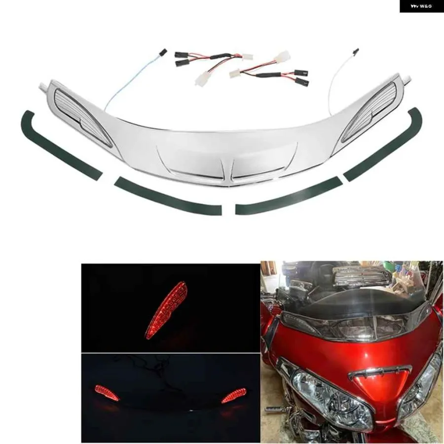 並行輸入品クローム フロントガラス トリム ライト ホンダ ゴールドウイング GL1800 2001-2017 F6B 13-17