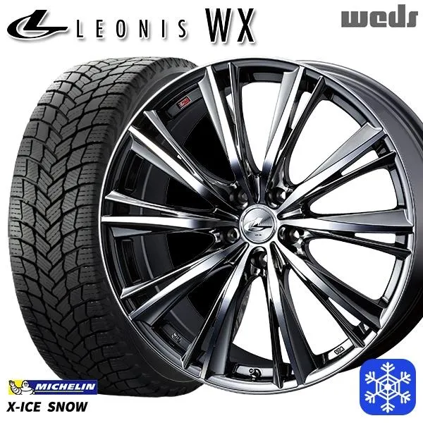 235/50R18インチ ミシュラン エックスアイス スノー X-ICE SNOW 5H114.3 スタッドレスタイヤホイールセット ウェッズ レオニス WX BMCMC