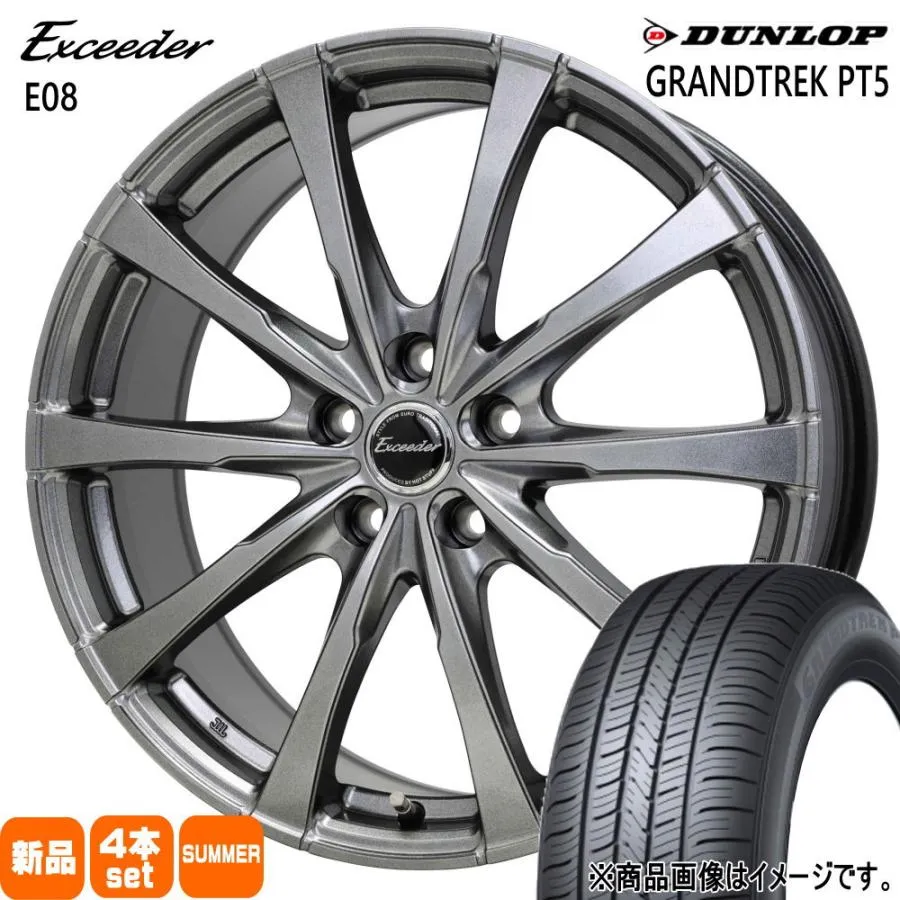 クラウンクロスオーバー ハリアー ダンロップ 225/55R19 99V GRANDTREK PT5 夏用 サマータイヤ Exceeder E08