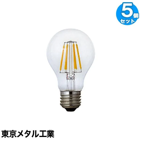 「送料無料」[5個セット]東京メタル工業 Tome LDA10LCGD100WTM フィラメント型 LED電球 調光タイプ E26 100W形 消費電力10.4W 電球色