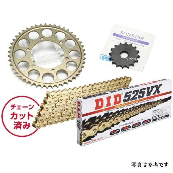 KD46803 サンスター スプロケット＆チェーンキット 525 99年-09年 SV650S ゴールド HD店