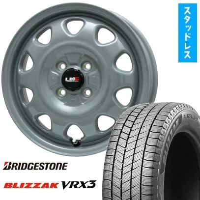 175/65R14 スタッドレスタイヤ ホイール4本セット BRIDGESTONE ブリザック VRX3 (4/100車用) LEHRMEISTER LMG OFF-STYLE 14インチ