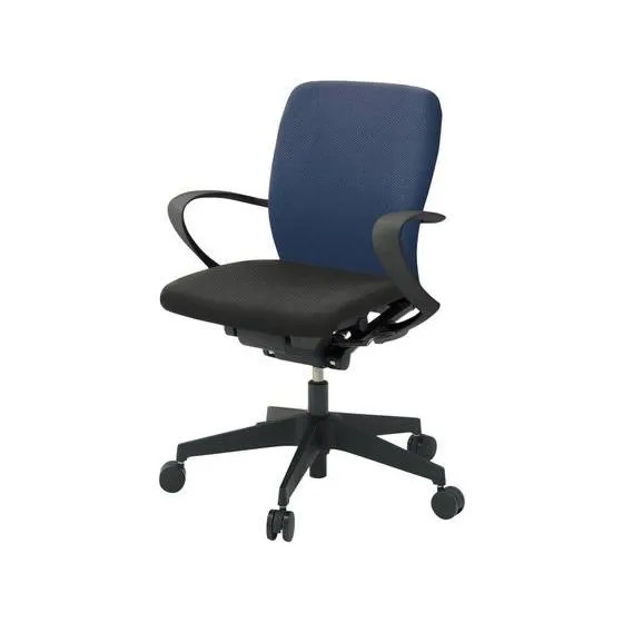 【メーカー直送】イトーキ フルゴチェア ローバック 固定肘 ナイロンキャスター BK NB×BK【代引不可】肘付き 固定肘タイプ 布張りチェア オフィスチェア