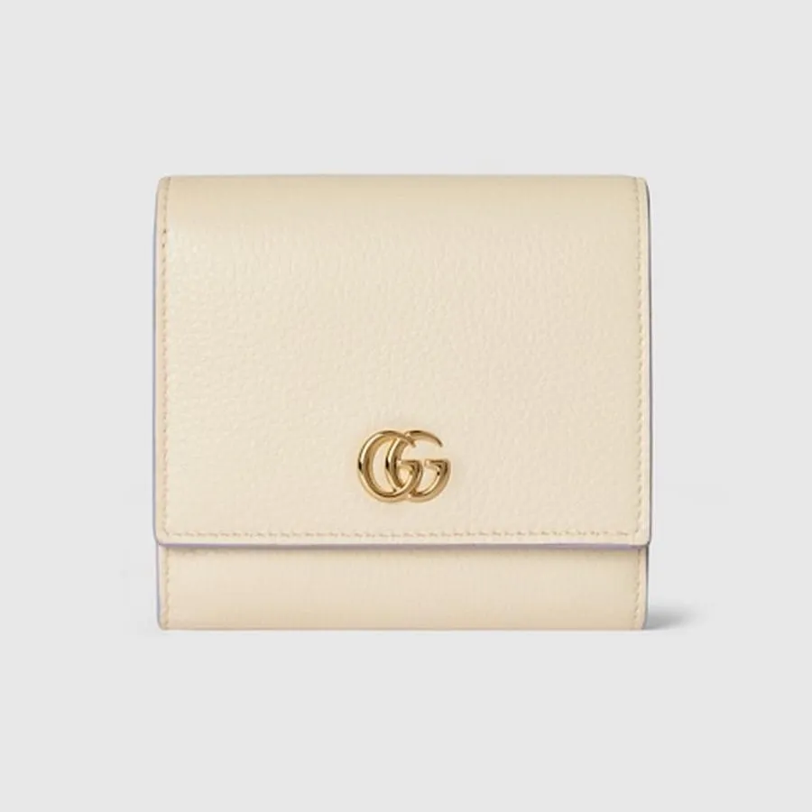 グッチ GUCCI レディース ダブルG バイカラー ミディアム ウォレット 財布【アイボリー＆ライラック レザー 】【送料無料】【正規品】