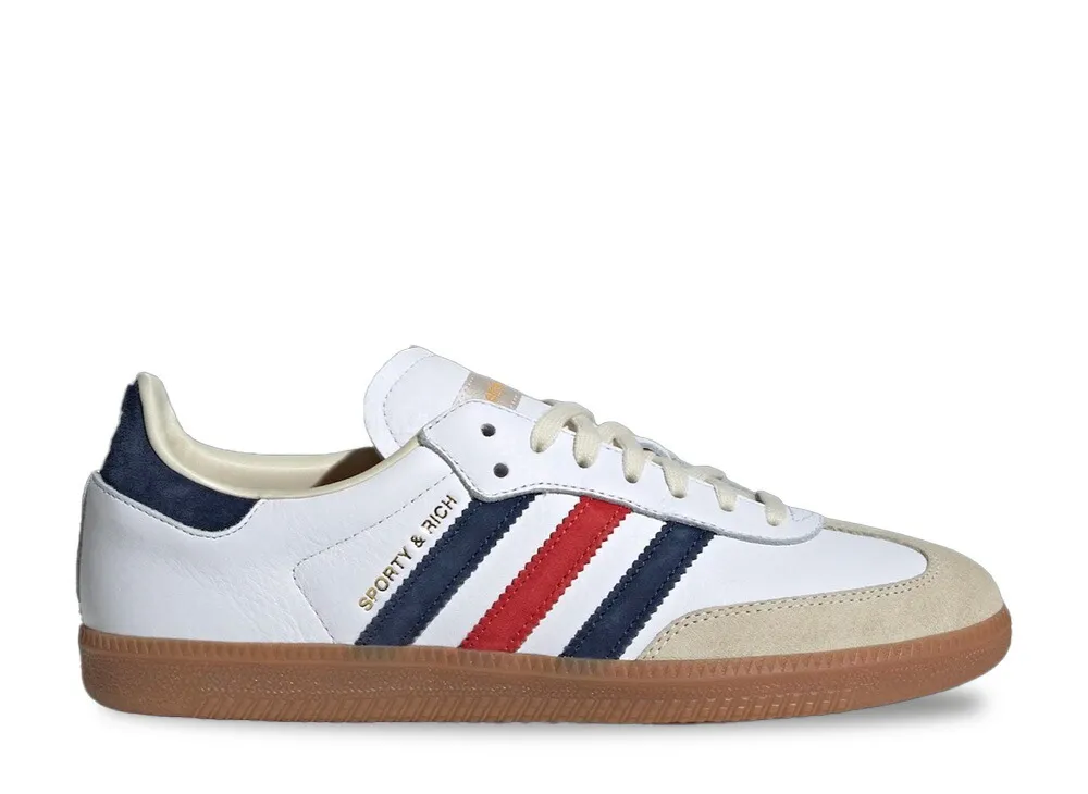 今だけ【1000円クーポン】発行中!!adidas スポーティアンドリッチ × アディダス オリジナルス サンバ OG クラウドホワイト/ナイトインディゴ/カレッジエイトレッド アディダス IH8338 メンズ スニーカー ランニングシューズ 21SN-IH8338