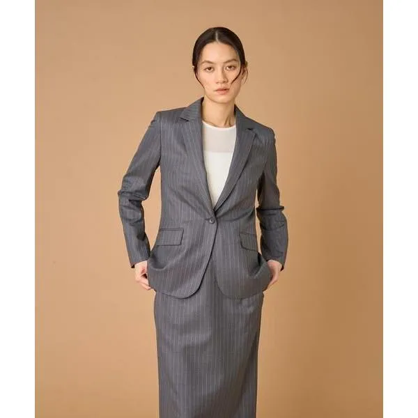 INED / イネド シルクウールテーラードジャケット《Loro Piana》