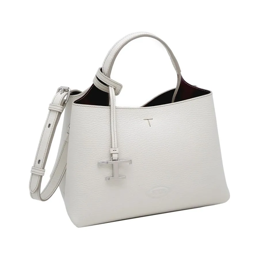 トッズ TOD'S レザー バッグ マイクロ XBWAPAEL000QRI9P09 tods 2WAY ハンドバッグ ホワイト+ボルドー レディース