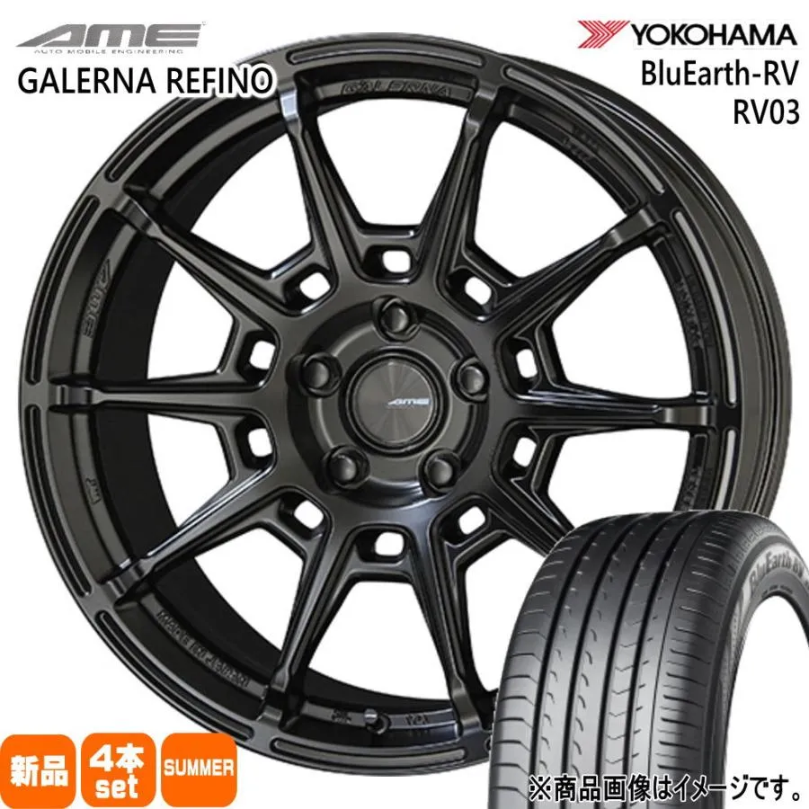 215/45R17 91W XL ヨコハマ BluEarth-RV RV03 夏用 サマータイヤ AME GALERNA REFINO GR86 BRZ 30 50系 プリウス カローラスポーツ 17インチ