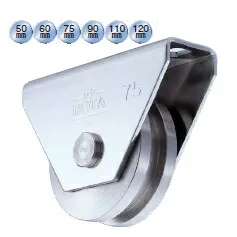 ヨコヅナ ロタ・ステンレス重量戸車 H型 ステンレス枠 50ｍｍ WBS-0506【2個入】
