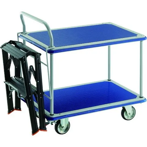 TRUSCO トラスコ ドンキーカート 2段式片袖タイプ915×615 ストッパー付 TSAF-2SV付 304NSTSAF2SV 組立品 組立設置不可(代引不可)【送料無料】