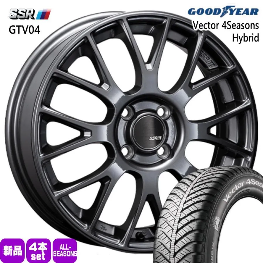195/60R17 90H グッドイヤー Vector 4Seasons Hybrid 夏冬兼用 オールシーズンタイヤ GTV04 トヨタ ライズ/ダイハツ ロッキー 17インチ