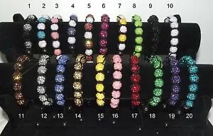 【送料無料】ジュエリー・アクセサリー ロットレヴァナーブレスレットシャンバラストラスディスコlot revendeur 100 bracelet shamballa strass disco neuf 9 perles