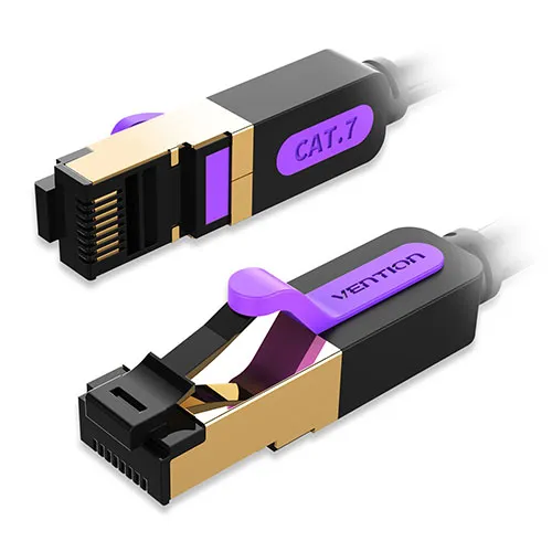 VENTION Cat.7 SSTP LANケーブル 15m ブラック IC-9679  | ケーブル 関連単語 デジタル usb PC 周辺機器 アクセサリー 転送 信号 DVI  変換 ケーブル HDMI VGA インターフェース ディスプレイ パソコン DVD アナログ