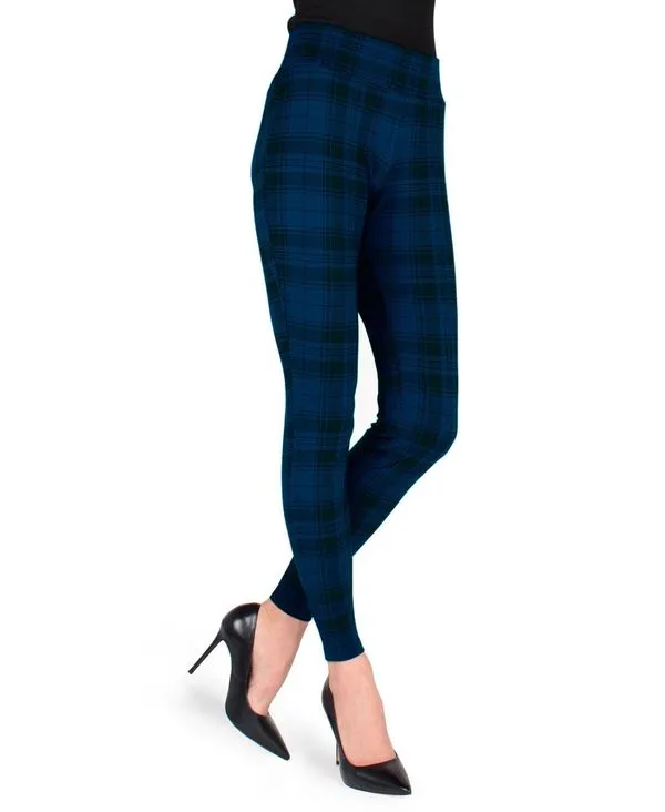 メモイ レディース ボトムス レギンス MeMoi Tartan Shaping Women Leggings Navy/black ブラック