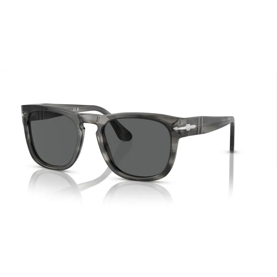 【並行輸入品】Persol Men's PO3333S Elio Square Sunglasses, Striped Grey, 54 mm