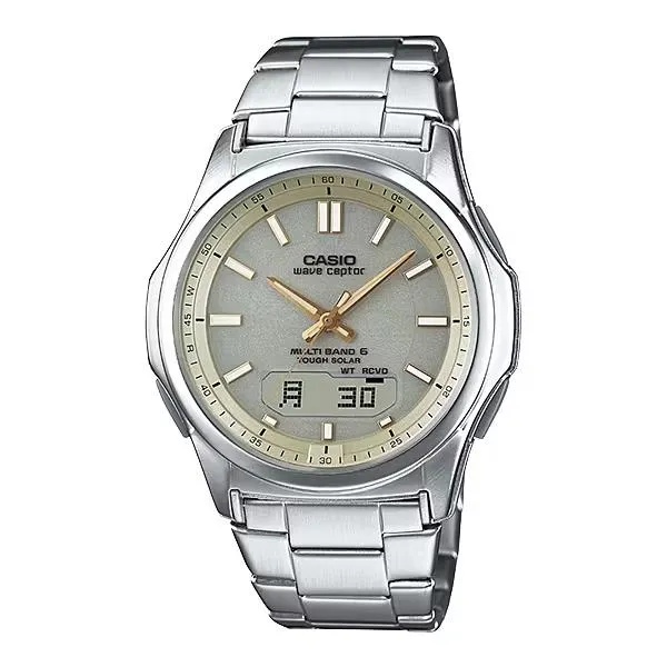 国内正規品 CASIO カシオ WAVE CEPTOR ウェーブセプター 電波ソーラー マルチバンド6 シルバー メンズ腕時計 WVA-M630D-9AJF