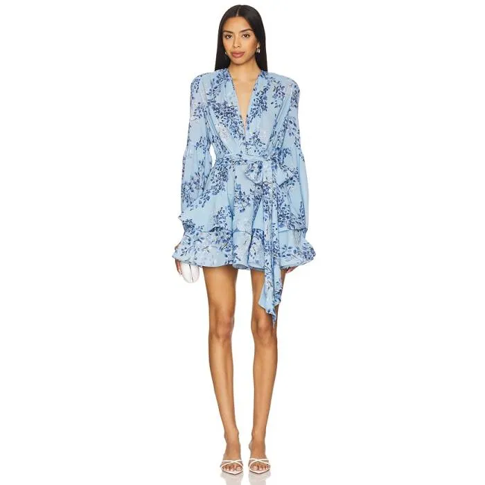 Bronx And Banco 【 Bedouin Blue Poppy Mini Dress Women Blue Multi 】 青色 ブルー ドレス レディース 青色 ブルー
