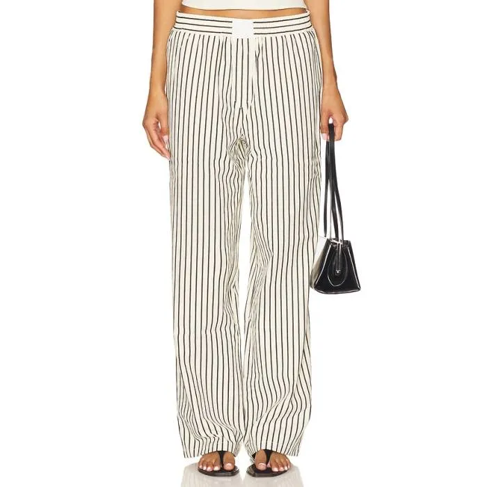 ライオネス Lioness 【 Cobain Wide Leg Women Cream Stripe 】 レディース クリーム Stripe ストライプ