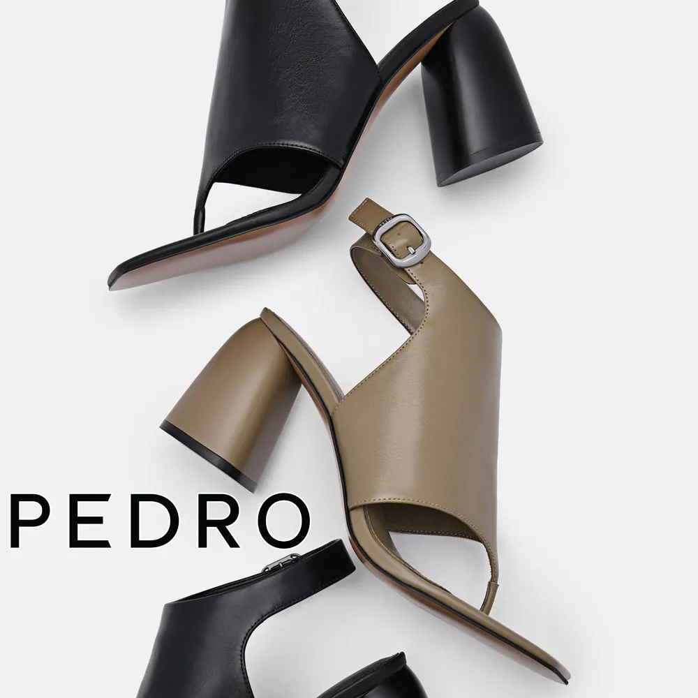 保証付 返品OK   日本 正規品  日本未入荷ブランド PEDRO ペドロ  PW1-26760068 Este Leather Heel Sandals トング サンダル ヒール 通勤通学 レディース 人気 30代 40代 50代 60代 クラシック セレモニー 結婚式 ローヒール 上品 海外 エレガント 大人 キッドレザー