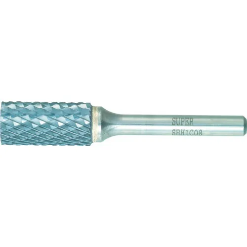 スーパー スーパー超硬バー 重切削用 ロー付タイプ 円筒型 刃径:9.5mm 軸径:6.0mm SBH1C06