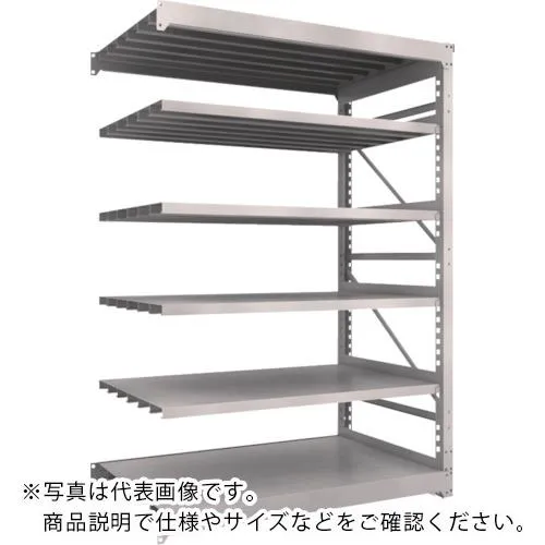 TRUSCO ( トラスコ中山 ) スチール製重量ボルト式棚 M10型 W1500×D900×H2115 6段 連結 ネオグレー ( M10-7596B NG(ﾈｵｸﾞﾚｰ) )