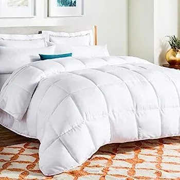 【中古】【輸入品・未使用】LINENSPA All-Season White Down Alternative Quilted Comforter - Corner Duvet Tabs - Hypoallergenic - Plush Microfiber Fill - Machine Was