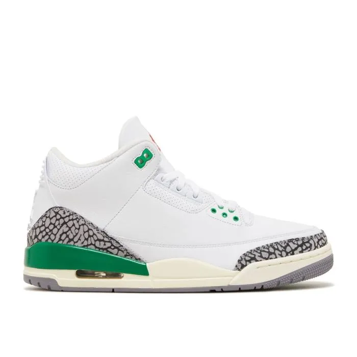ナイキ エアジョーダン Air Jordan 【 Wmns Jordan 3 Retro Lucky Green Women White/Lucky Green/Varsity Red/Cement Grey/Sail 】 レトロ レディース 白色 ホワイト green 緑・グリーン Red 赤・レッド 灰色・シメント
