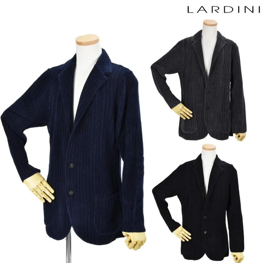 【並行輸入品】ラルディーニ テーラードジャケット 2つボタン ニット ネイビー グレー ブラック メンズ LARDINI NAVY GRAY BLACK