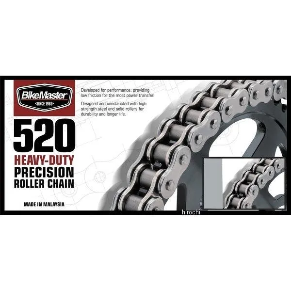 【USA在庫あり】 bkm197650 バイクマスター BikeMaster チェーン 520H ヘビーデューティー ナチュラル 112L クリップ SP店