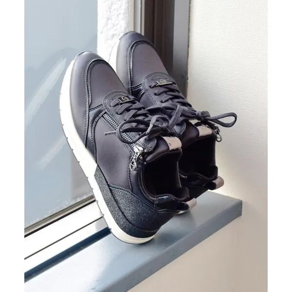 INTER-CHAUSSURES / インター ショシュール 【TAMARIS】サイドジップ5cmヒールスニーカー