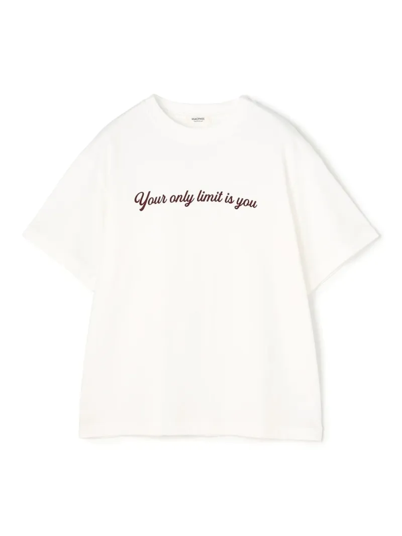 コットンロゴプリント Tシャツ MACPHEE トゥモローランド トップス カットソー・Tシャツ グレー ホワイト【送料無料】[ Fashion]