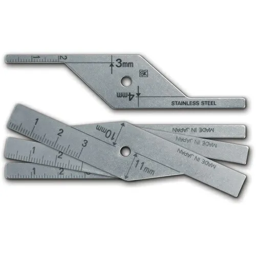 【メール便対応】新潟精機 ＳＫ ルート間隔限界ゲージ ４枚セット 測定範囲３～１０ｍｍ（１ｍｍとび） 【品番：WRL310】