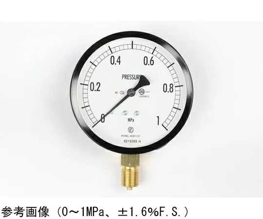 長野計器 普通形圧力計（Φ100） 立形A枠 蒸気用 -0.1～0.6MPa 検査証明書付 1個 AE20-131