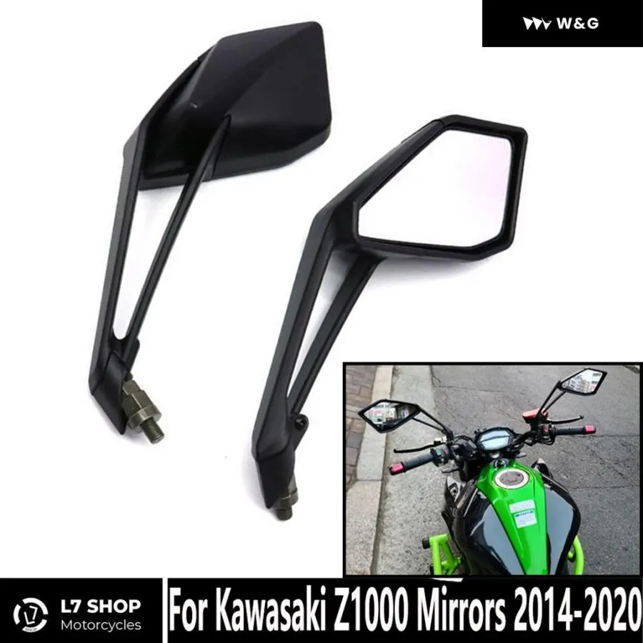 並行輸入品 カワサキ Z1000 2014-2021 2015 2016 2017 バイクパーツ ABS バックミラー ブラック/