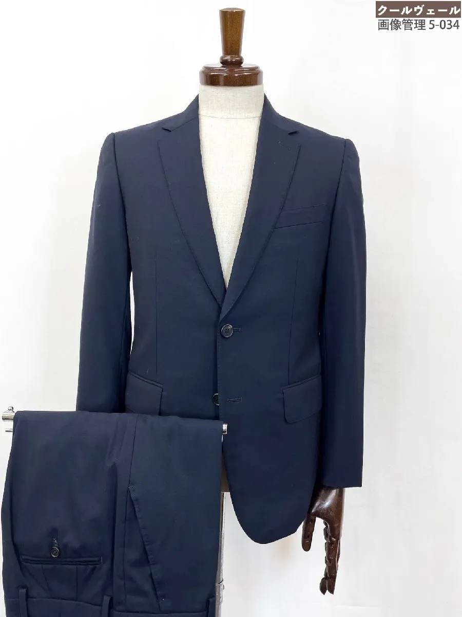 【ポールスミスロンドン Paul Smith LONDON】MK.153016 シングル2ボタン スーツ (メンズ) sizeS/76 ネイビー系 紺無地 ★35RMS4261★ 【中古】
