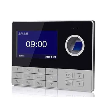 【中古】タイムカード本体 指紋タイム出席機ネットワークタイム出席機械時間出席カード機 オフィス用 (色 : Silver, Size : 18.3x3.6x13.3cm)