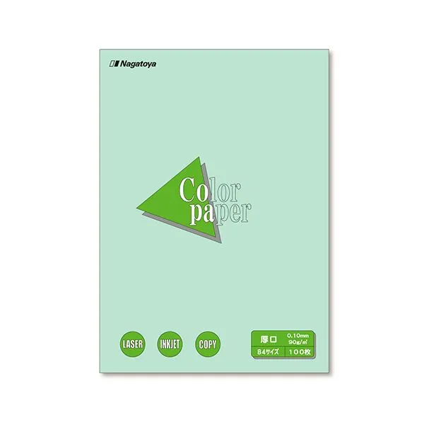 (まとめ) 長門屋商店 Color Paper B4 厚口 浅黄 ナ-2311 1冊（100枚）  【×10セット】 [21]