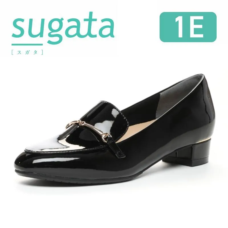 ムーンスター パンプス スガタ レディース シューズ 軽量 歩きやすい 疲れない 痛くない 靴 黒 オフィス 1E moonstar sugata MS SGT702 エナメルブラック