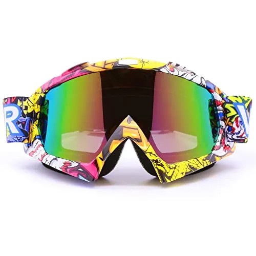 【中古】【未使用・未開封品】Zdatt モトクロスゴーグル 大人用 ダートバイク ATV オートバイ Gafas UV保護 オートバイ スキー スノーボードゴーグル
