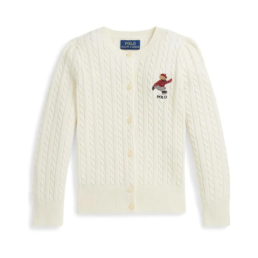 ポロ・ラルフローレン Polo Ralph Lauren Kids Polo Bear Mini-Cable Cotton Cardigan (Tod