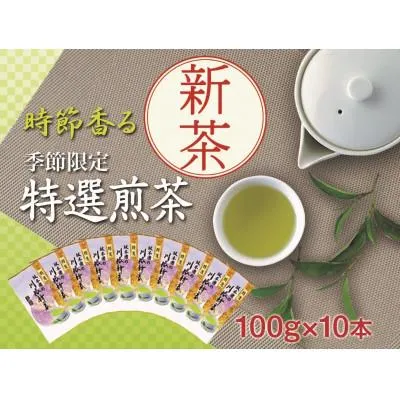 ふるさと納税 川根本町 坂本園の新茶 静岡川根茶 100g×10本【5月中旬〜6月末発送】