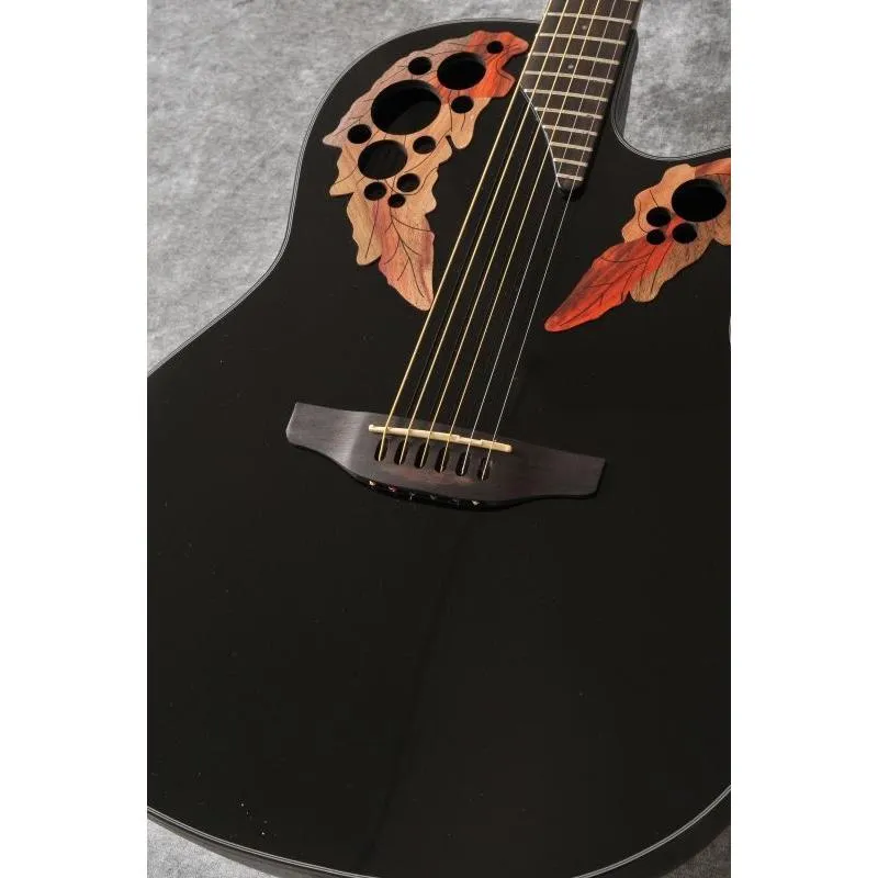 Ovation Celebrity Elite Mid Depth CE44-5 (Black) (エレアコ) 【高性能ケーブルプレゼント！】 (ご予約受付中)
