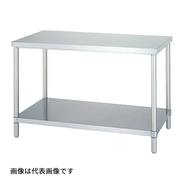 ●u.ヤマキン/山金工業 【WB-15090-H740】ステンレスワークテーブル 固定式 H740mm 棚板付きタイプ SUS430 組立式