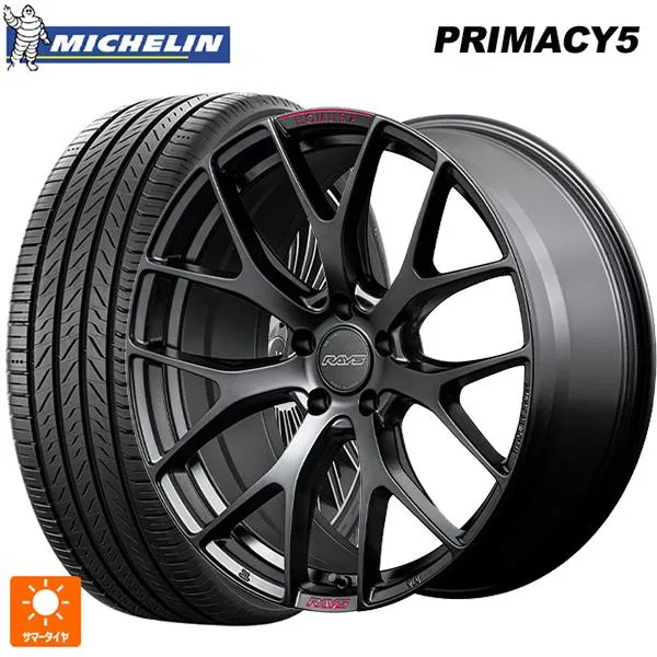 送料無料 サマータイヤホイール 4本セット 225/45R18 95Y XL ミシュラン プライマシー5 正規品 レイズ ホムラ 2X7FT スポーツ